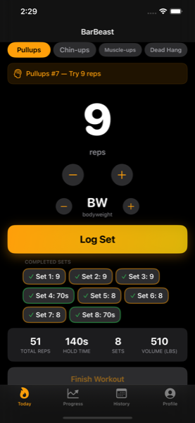 BarBeast app — Profile